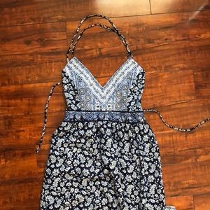 Strappy tie back maxi dress